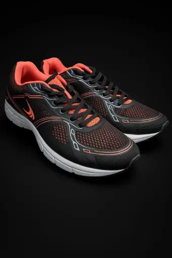 Li-Ning Running Shoes (Black with Orange Accents)